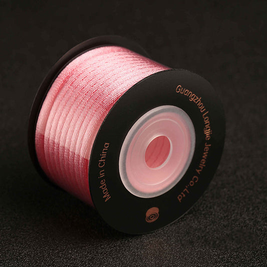 3.0mm Korean Silk No.4 Cord for Bracelet & Chinese Knot Making, Handwoven Jewelry Cord, DIY Craft String, Fade-Resistant Braided Cord, Colors