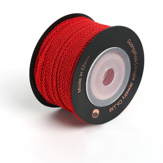 2.5mm Eight-Strand Braided Cord for Bracelet Making, DIY Jewelry Wrapping Rope, Handmade Craft String, Eco-Friendly Multi-Color Jewelry Cord, Shape-Retaining Thread