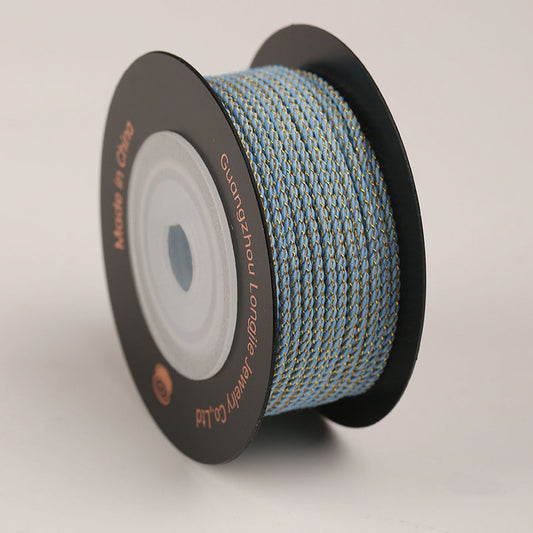 1.5mm Metallic Thread Cord for DIY Bracelet & Pendant Making, Handwoven Jewelry String, Fade-Resistant Craft Cord, Multi-Color Options