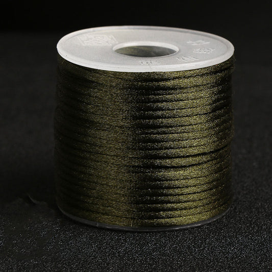 1.5mm Chinese Knot Cord, Nylon Korean Silk Thread for DIY Handmade Braiding, Bracelet Making, Craft Supplies, Colors, Wholesale