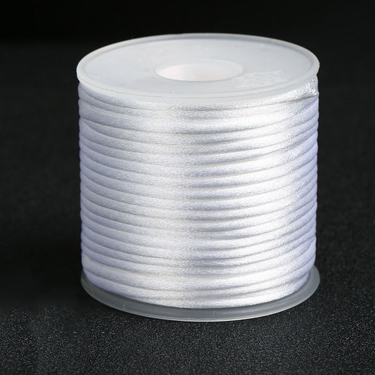 2mm Korean Silk Nylon Cord for Chinese Knot Making, DIY Bracelet Braiding Rope, Jewelry Craft String, Colors