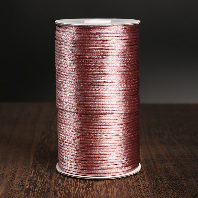 3mm Chinese Knot Cord for DIY Handcraft, Korean Silk Braiding String, 500g Large Spool, Bright Glossy Nylon for Bracelets & Home Decoration