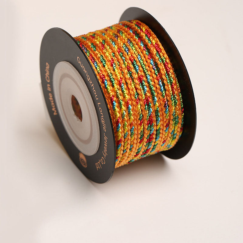 3mm Ethnic Pattern Craft String, Braided Decorative Cord for Handmade Bracelets, Charms & Accessories