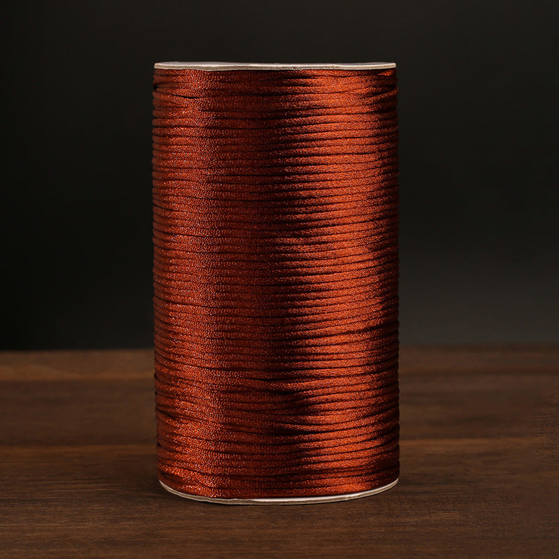 3mm Chinese Knot Cord for DIY Handcraft, Korean Silk Braiding String, 500g Large Spool, Bright Glossy Nylon for Bracelets & Home Decoration