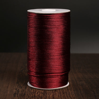 3mm Chinese Knot Cord for DIY Handcraft, Korean Silk Braiding String, 500g Large Spool, Bright Glossy Nylon for Bracelets & Home Decoration