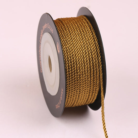 1.5mm Twisted Braiding Cord for DIY Jewelry Projects, Handmade Bracelet & Pendant String, Bodhi Bead Accessories, Golden Craft Thread, Multi-Color