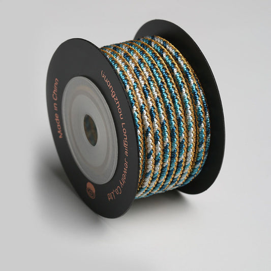 3.0mm Color Blend 8-Strand Braided Cord for Bracelet Weaving, Handmade Jewelry Rope, Decorative DIY Craft String