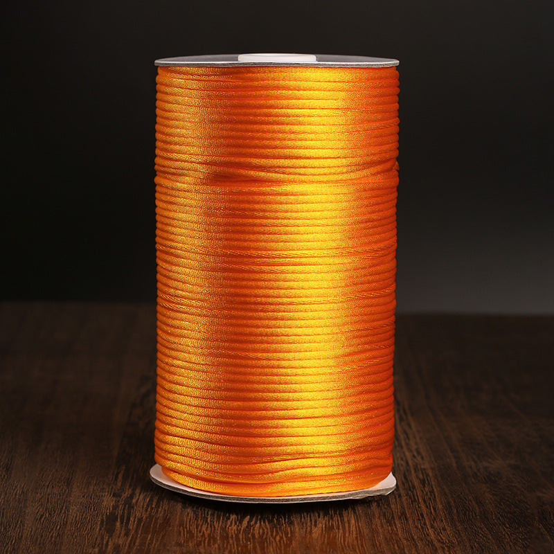 3mm Korean Silk Nylon Cord, Chinese Knotting Braided String for DIY Crafts, 500g Large Spool, Glossy Craft Thread for Bracelets & Home Decor