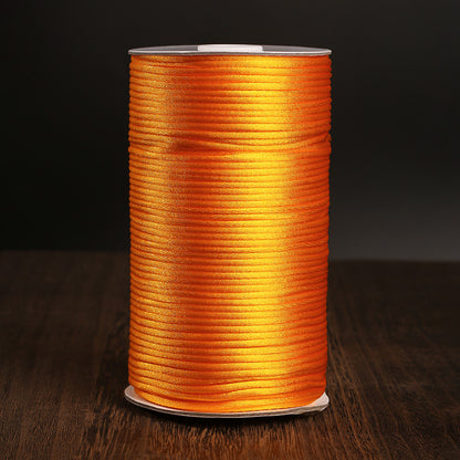 3mm Korean Silk Nylon Cord, Chinese Knotting Braided String for DIY Crafts, 500g Large Spool, Glossy Craft Thread for Bracelets & Home Decor