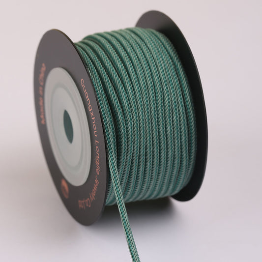 2.0mm Square Core Cord for Handmade Jewelry Projects, Soft Nylon Braiding Rope for DIY Bracelets, Handwoven Craft String, Fade-Resistant Multi-Color Options