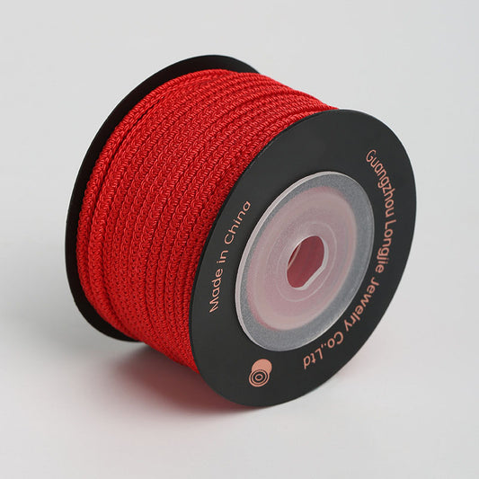 2.5mm 8-Strand Braided Nylon Cord for Jewelry Making, DIY Bracelet Craft Rope, Multi-Color Handmade Craft Supply, Wholesale