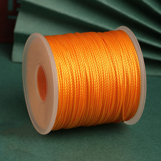 1.0mm Twisted Craft Cord for DIY Jewelry Making, Chinese Knot Braiding String, Handmade Bracelet Weaving Rope, Fade-Resistant Multi-Color