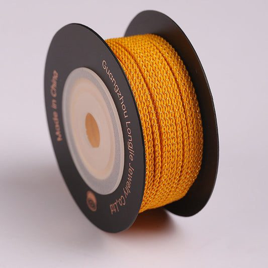 1.5mm Metallic Braiding Cord for Handmade Jewelry Crafting, DIY Bracelet & Pendant Weaving String, Shimmering Fade-Resistant Thread, Multi-Color Options
