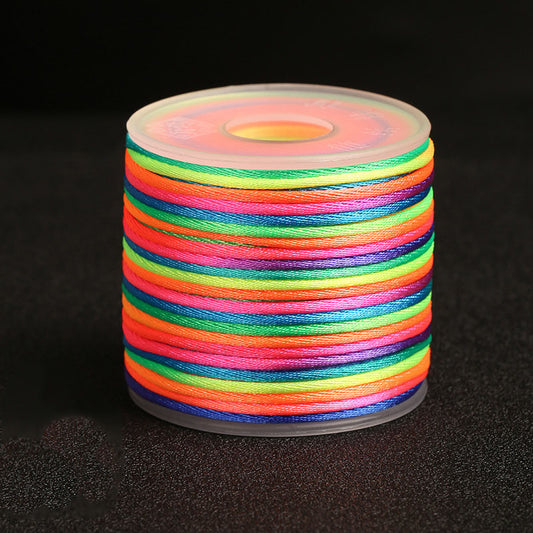 1.5mm Nylon Craft Cord for Chinese Knot & Jewelry Making, Korean Silk Style Thread, DIY Bracelet Braiding Material, Multi-Color Wholesale Supply