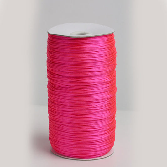 2.0mm No.6 Ice Silk Braided Craft Cord for Handmade Jewelry, Chinese Knot Weaving & Bracelet String, Multi-Color Decorative Thread