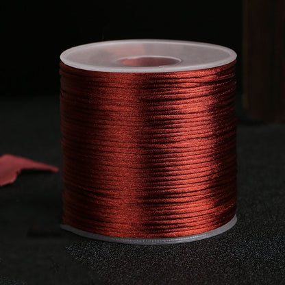 1.5mm Nylon Silk-Style Braiding Cord for Handmade Jewelry & Knot Art