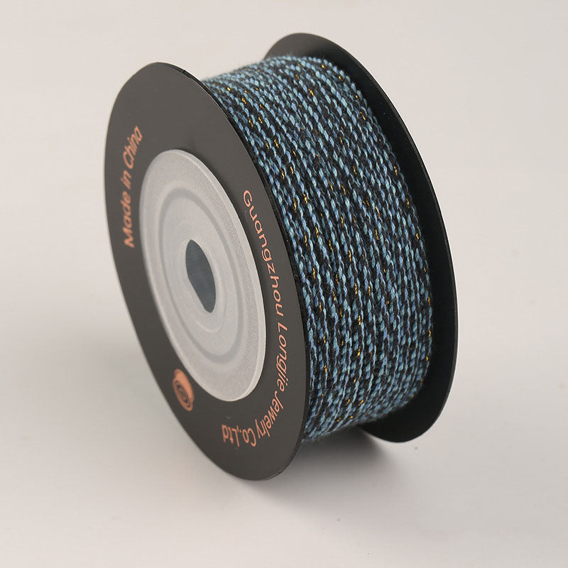 1.6mm Starry Cotton Twisted Cord, Decorative Handwoven Thread for Wrist Accessories, Ethnic Knot Craft & Creative Weaving Projects