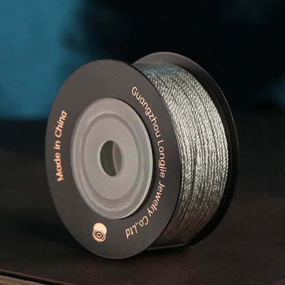 0.7mm Iridescent 18-Strand Braided Cord for Jewelry Making, Gradient Weaving Thread, DIY Bracelet & Decorative Craft Rope
