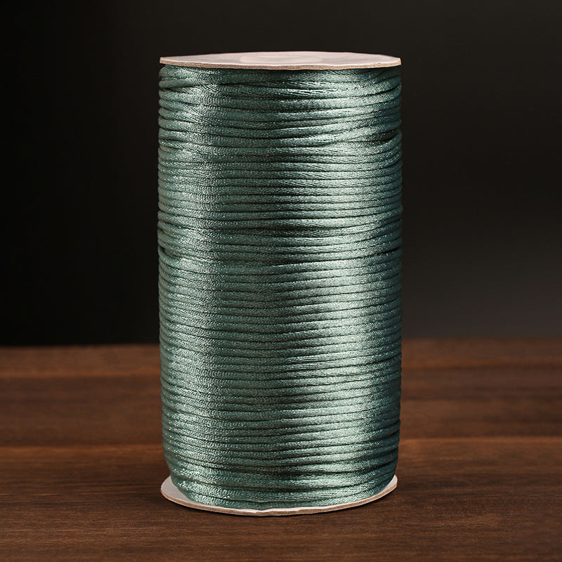 3mm Korean Silk Nylon Cord, Chinese Knotting Braided String for DIY Crafts, 500g Large Spool, Glossy Craft Thread for Bracelets & Home Decor
