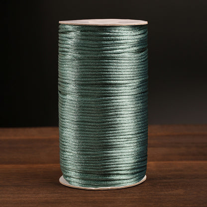 3mm Korean Silk Nylon Cord, Chinese Knotting Braided String for DIY Crafts, 500g Large Spool, Glossy Craft Thread for Bracelets & Home Decor