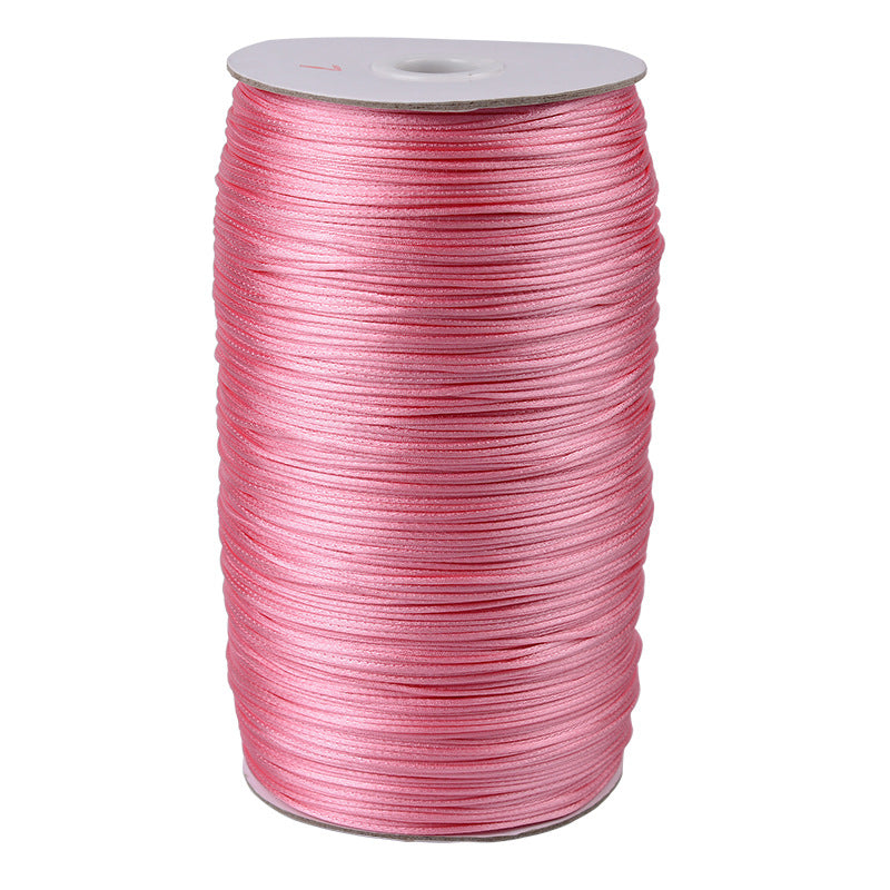 1.5mm Chinese Knot Nylon Cord for DIY Braiding, Korean Silk Craft String, Jewelry Making Cord, Fade-Resistant Weaving Rope, 500m Bulk Roll