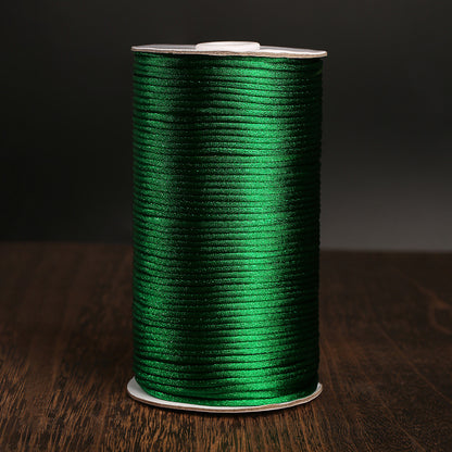 3mm Korean Silk Nylon Cord, Chinese Knotting Braided String for DIY Crafts, 500g Large Spool, Glossy Craft Thread for Bracelets & Home Decor