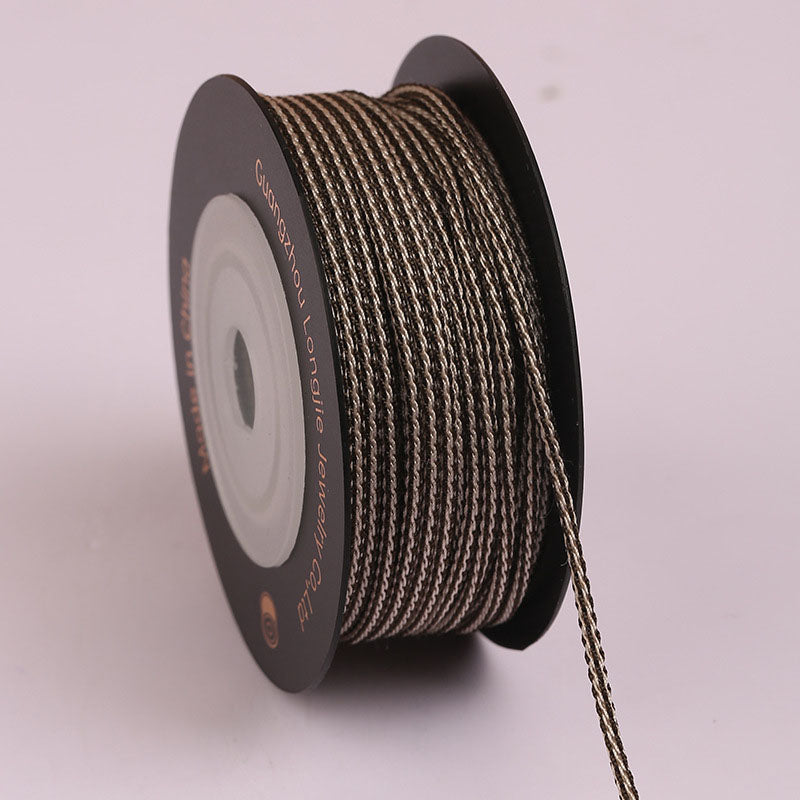 1.5mm Square Dragon Beard Braided Cord for DIY Jewelry Making, Bodhi Bead Bracelet & Necklace Weaving Rope, Smooth Polyester Craft String