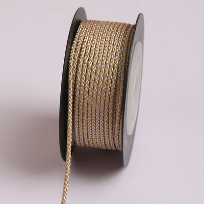 1.5mm Metallic Mambo Braided Cord for Jewelry Making, Shiny Craft Rope for Bracelets, Necklaces & DIY Decorations