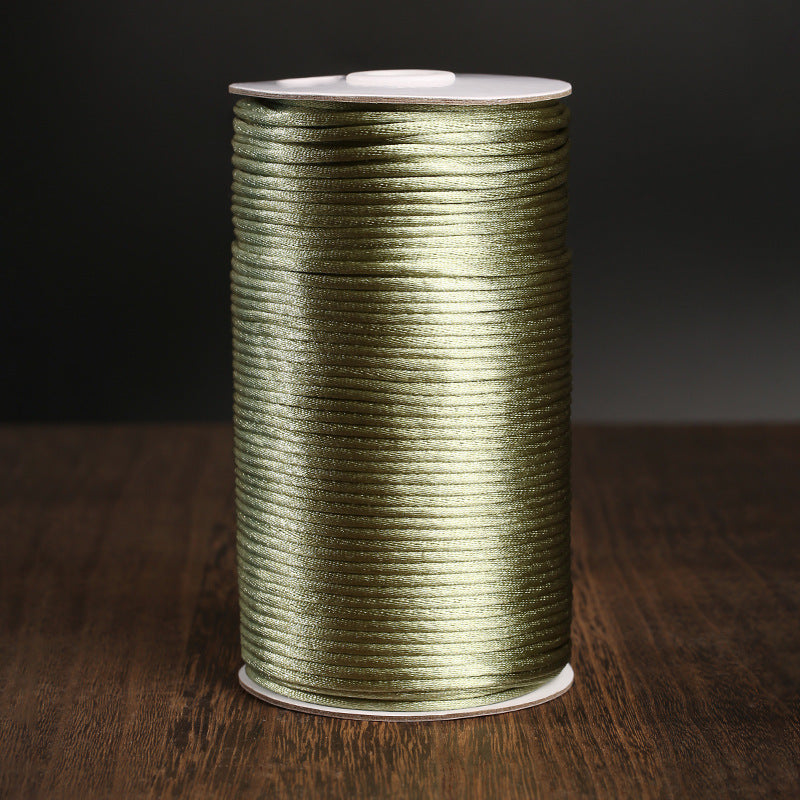 3mm Korean Silk Nylon Cord, Chinese Knotting Braided String for DIY Crafts, 500g Large Spool, Glossy Craft Thread for Bracelets & Home Decor