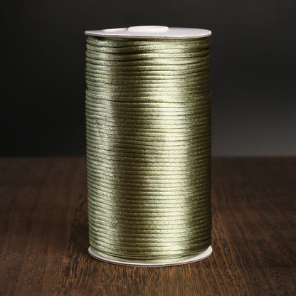 3mm Korean Silk Nylon Cord, Chinese Knotting Braided String for DIY Crafts, 500g Large Spool, Glossy Craft Thread for Bracelets & Home Decor