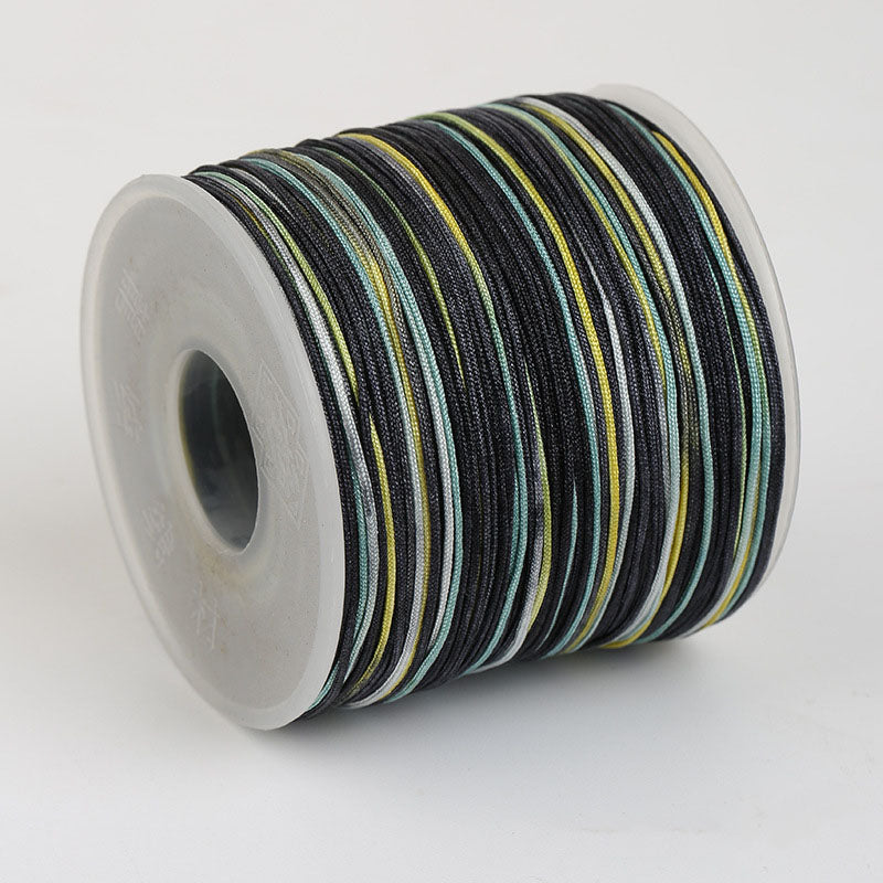 Variegated Nylon Jewelry String 0.7mm for Bracelet, Knotting & Decorative Craft Use