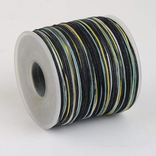 Variegated Nylon Jewelry String 0.7mm for Bracelet, Knotting & Decorative Craft Use