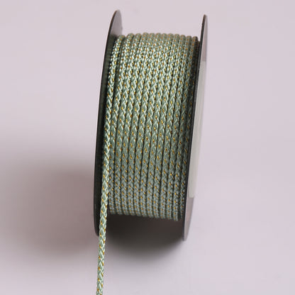 Gold-Accent 1.5mm Mambo Craft Cord, Decorative Braiding String for Handmade Jewelry and Knotting Projects