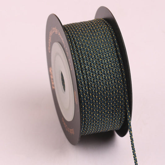 Multi-Color 1.2mm Mambo Style Metallic Cord for Bracelet Making, Jewelry Weaving & DIY Accessories, Polyester Craft String with Shiny Finish
