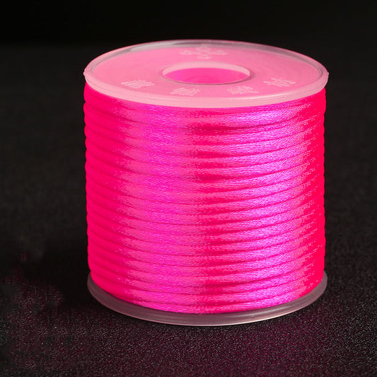 Korean Silk Look 1.5mm Nylon Cord for Handmade Jewelry, Chinese Knotting & Bracelet DIY Crafting, Colorful Braided Craft Thread, Bulk Supply