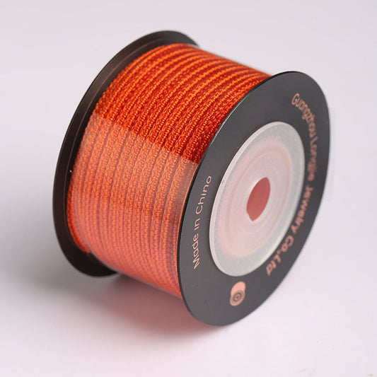 Multi-Color 2.5mm Braided Nylon Craft Cord, 8-Strand Rope for DIY Jewelry, Bracelet Making & Handmade Accessories