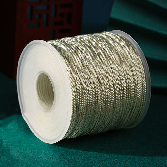 Multi-Color 1.0mm Braided Twisted Rope for Bracelet DIY, Chinese Knot Crafting, Handwoven Jewelry String & Decorative Cord