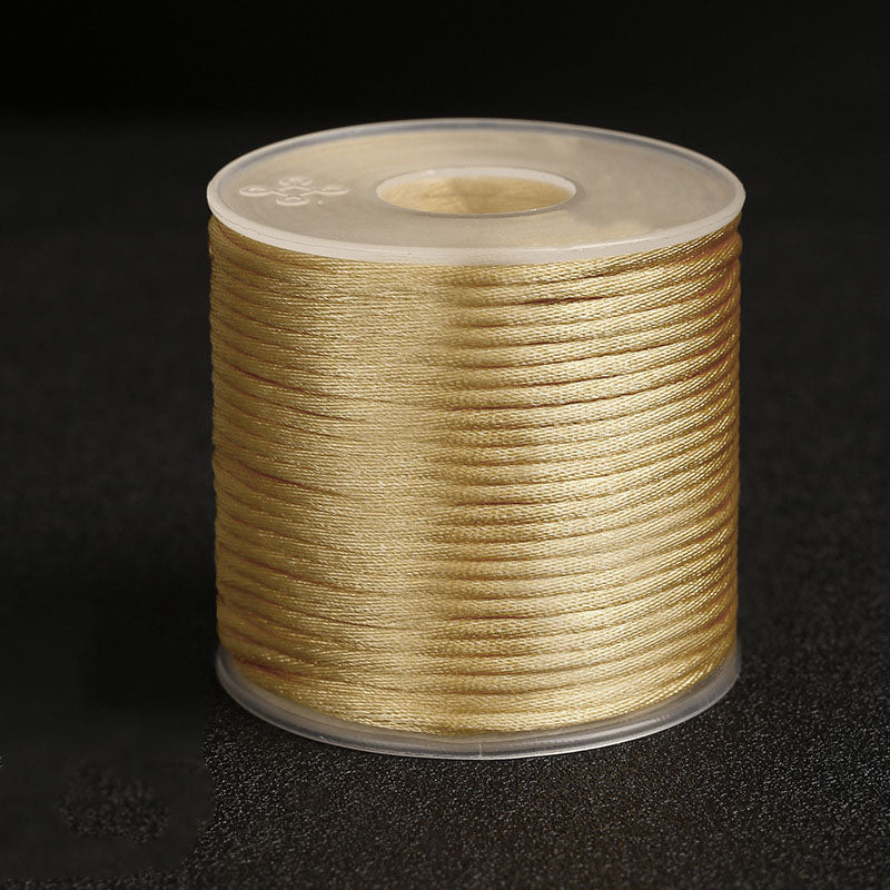 2mm Nylon Korean Silk Braided Cord for Bracelet Design, Pendant Crafting & Handwoven Accessories