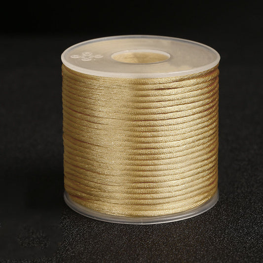 2mm Nylon Korean Silk Braided Cord for Bracelet Design, Pendant Crafting & Handwoven Accessories