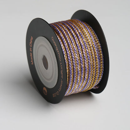 3.0mm Multi-Tone Braided Rope, 8-Strand Polyester Cord for Handcrafted Bracelets, Necklaces & Creative Accessories