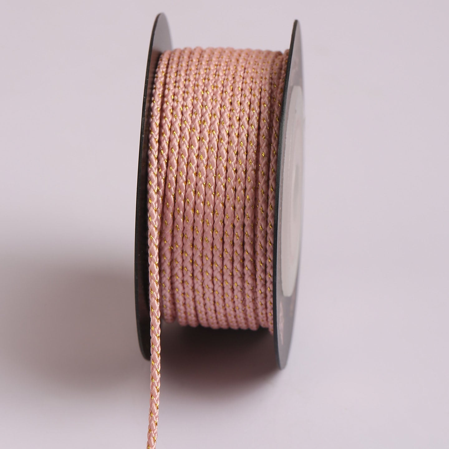 Gold-Accent 1.5mm Mambo Craft Cord, Decorative Braiding String for Handmade Jewelry and Knotting Projects