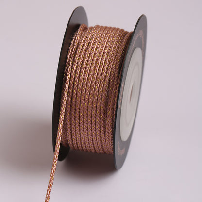 Gold-Accent 1.5mm Mambo Craft Cord, Decorative Braiding String for Handmade Jewelry and Knotting Projects