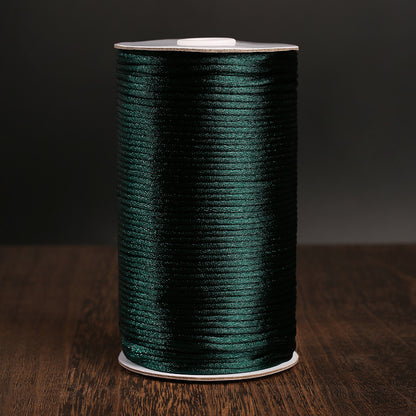 Glossy 3mm Nylon Braiding Cord for Chinese Knot DIY Jewelry Making, Korean Silk Style Craft String, 500g Bulk Spool for Bracelets & Decoration