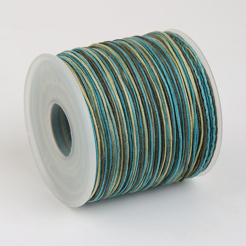 Variegated Nylon Jewelry String 0.7mm for Bracelet, Knotting & Decorative Craft Use