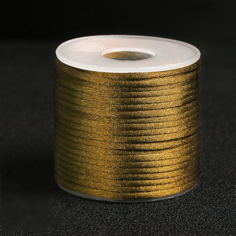 2mm Nylon Korean Silk Braided Cord for Bracelet Design, Pendant Crafting & Handwoven Accessories