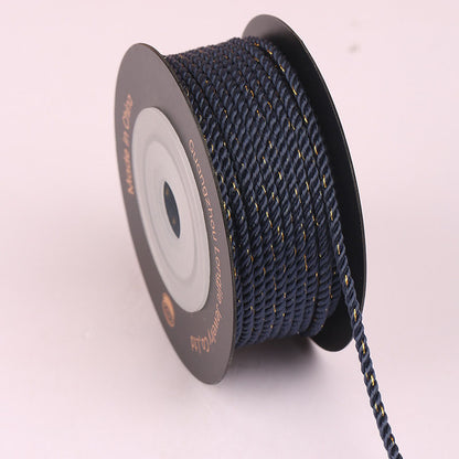 2.0mm Spiral Twisted Cord for Handmade Accessories, DIY Jewelry Weaving Rope, Chinese Knot Craft String, Durable Fade-Resistant Design