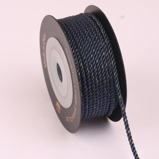 2.0mm Spiral Twisted Cord for Handmade Accessories, DIY Jewelry Weaving Rope, Chinese Knot Craft String, Durable Fade-Resistant Design