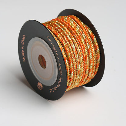 Decorative 3.0mm 8-Strand Woven Cord for Friendship Bracelets, Jewelry Braiding, Wristbands & DIY Craft Projects