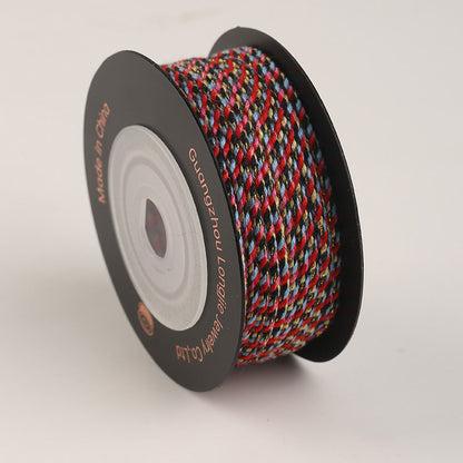 1.6mm Decorative Starry Fiber Cord, Twisted Cotton Thread for Handcrafted Wrist Bands, Cultural Knot Work & Jewelry Assembly