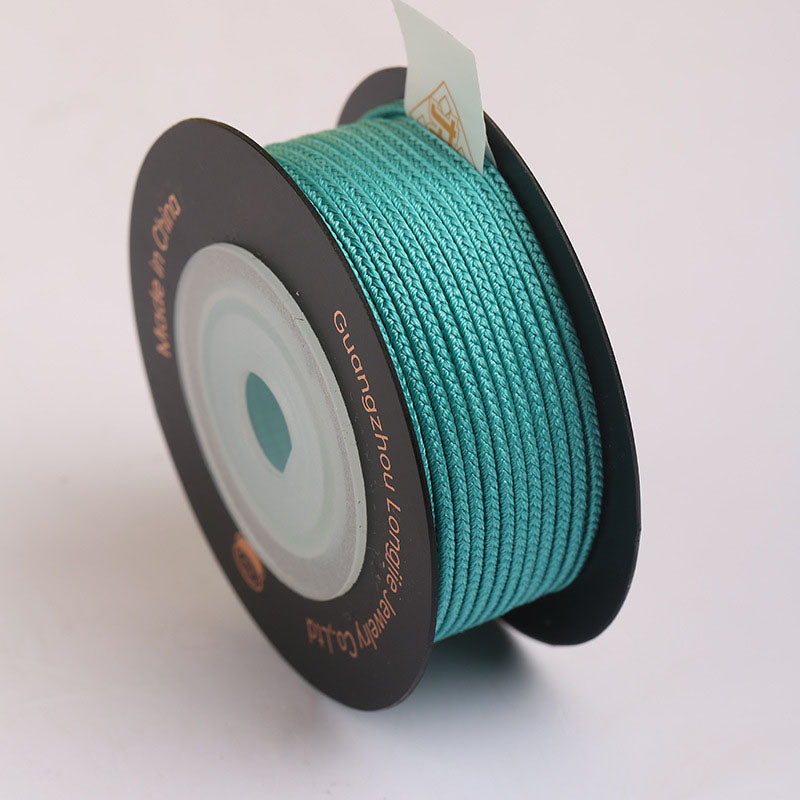 1.5mm Polyester 8-Strand Braiding Cord, Soft Individual Wrapped Jewelry Rope for DIY Bracelet Weaving, Knotting & Craft Supplies